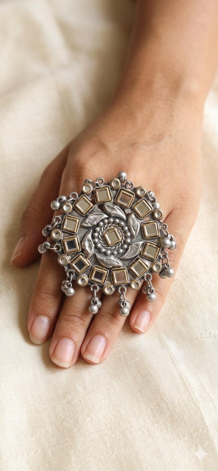 Jumbo Size Adjustable Matte polish Finger Ring