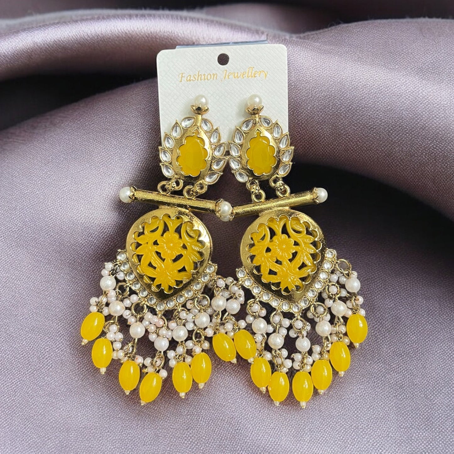 Yellow Fancy Earring