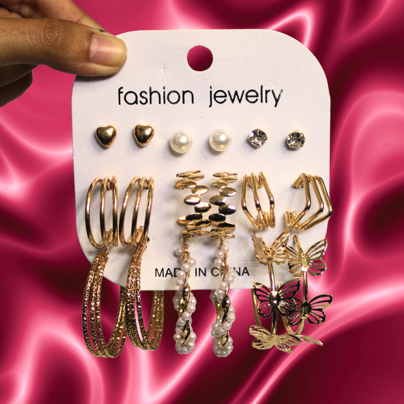 Earrings Combo Card of 9 pairs