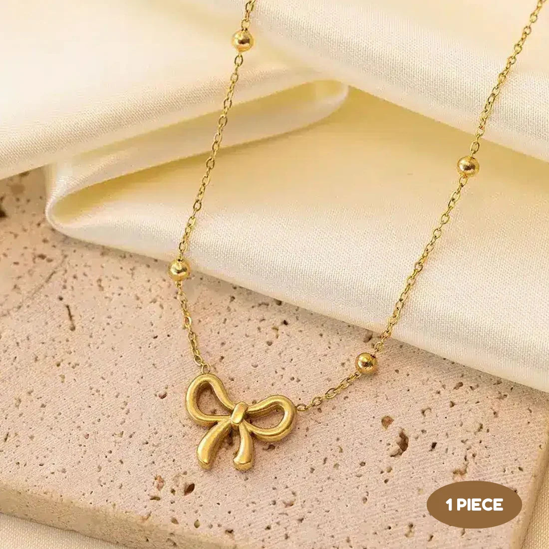 Anti-Tarnish Bow Necklace
