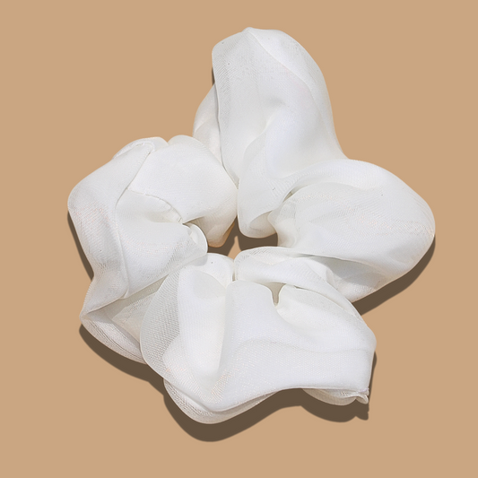 Dual Layer Scrunchie (white)