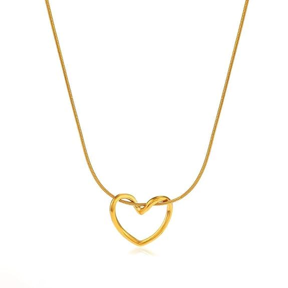 Anti-Tarnish Heart Shaped Necklace