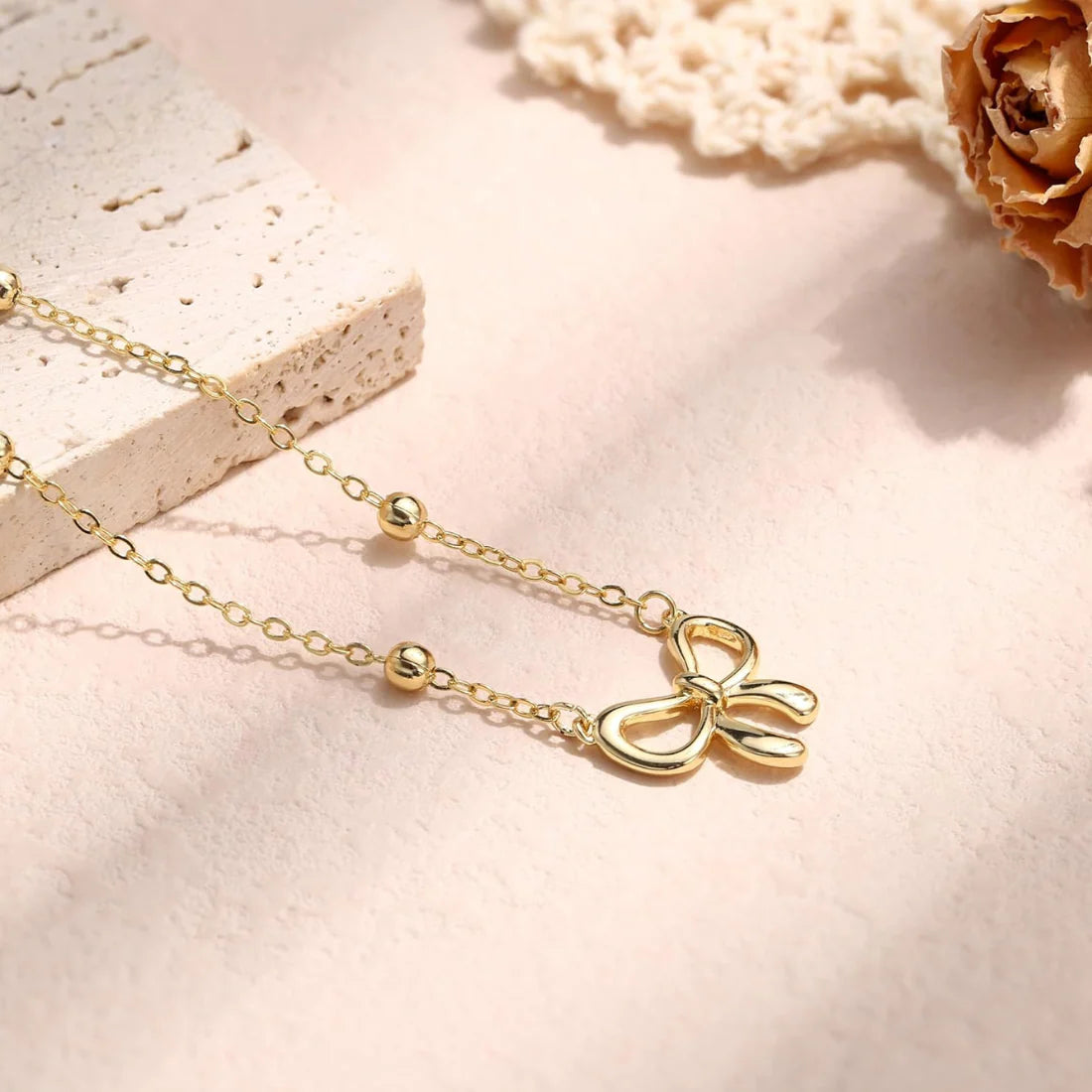 Anti-Tarnish Bow Necklace