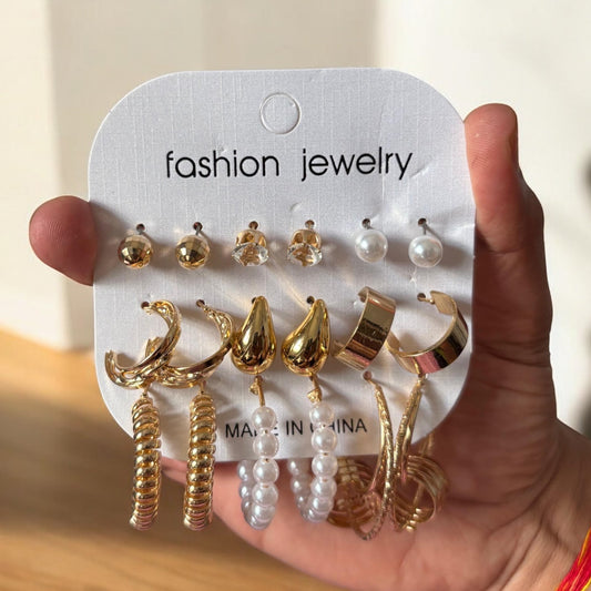 Earrings Combo Card of 9 pairs CB21