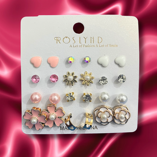12 pair Earstuds Combo card