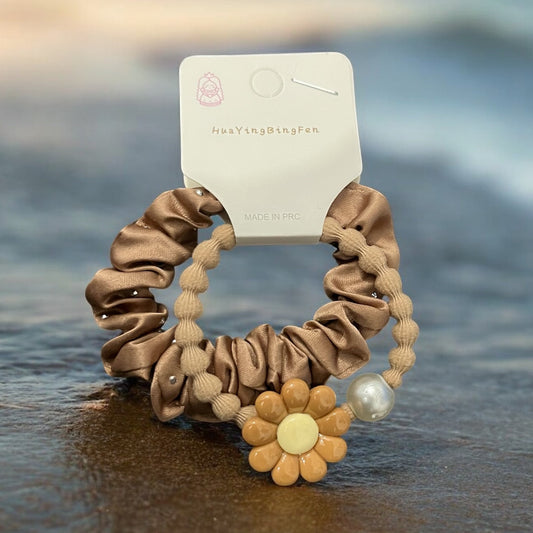 Scrunchie & hair tie set (sunflower)