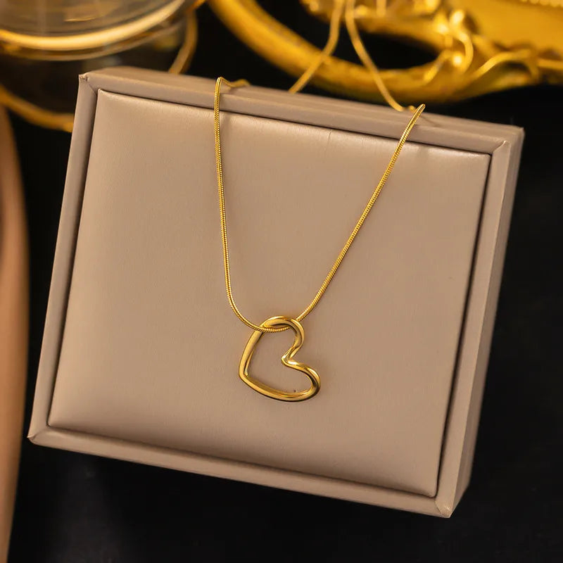 Anti-Tarnish Heart Shaped Necklace