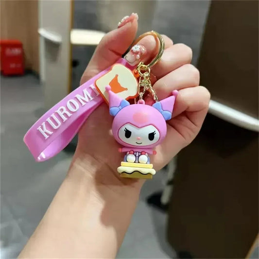 kuromi purple keychain