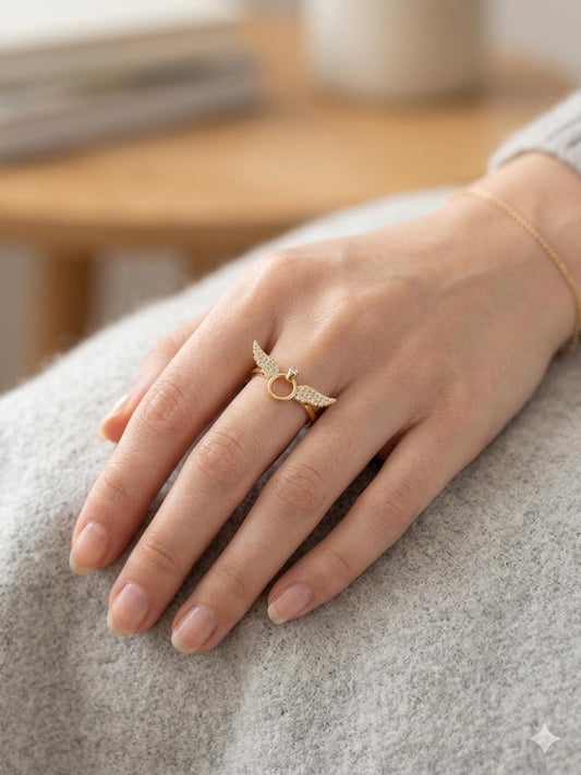 Adjustable Angel's Embrace Ring