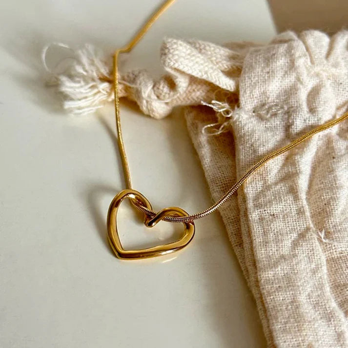 Anti-Tarnish Heart Shaped Necklace