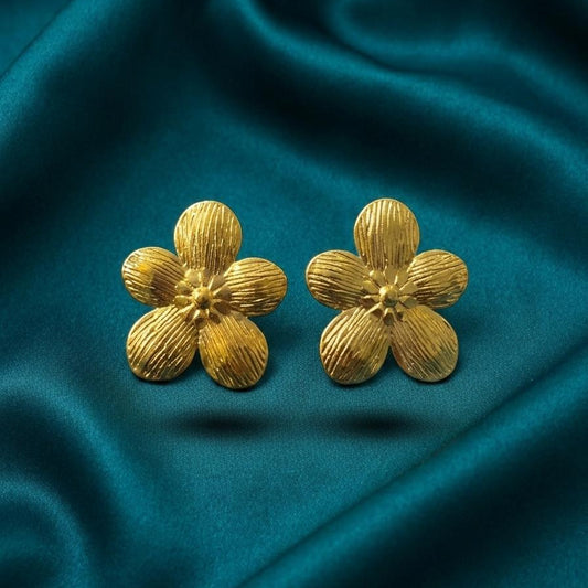 Golden Floral Earring